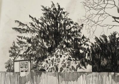 Yew Tree House on the Hill drawing
