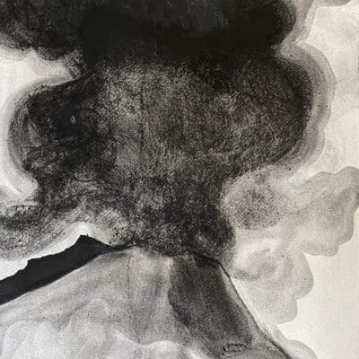 Ash Cloud III drawing by Claire Cansick