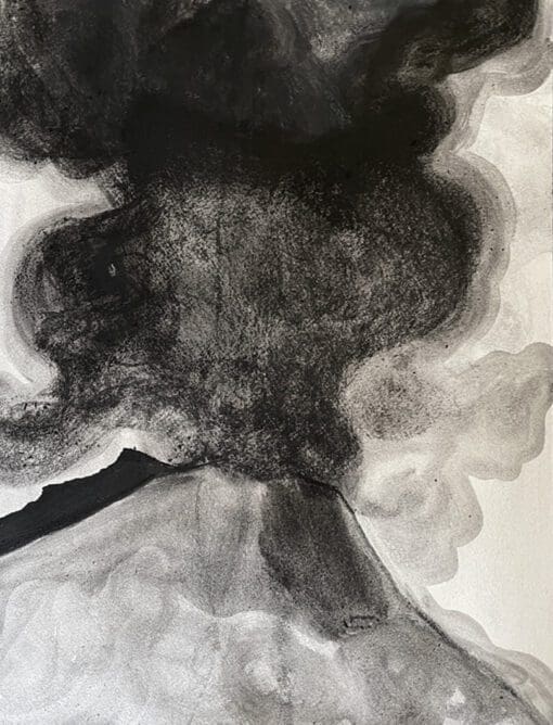 Ash Cloud III drawing by Claire Cansick