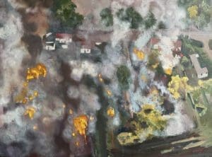 Ashill Fire 19.07 EDP painting by Claire Cansick