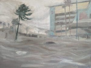 Hurricane Ian, Florida 28.09 Severe Studios painting by Claire Cansick