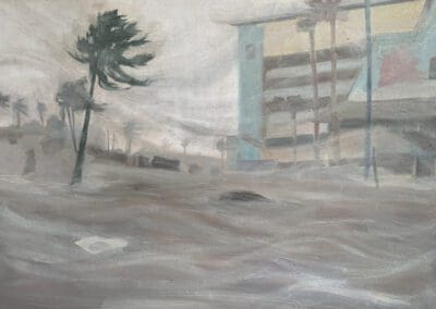 Hurricane Ian, Florida 28.09 Severe Studios painting by Claire Cansick