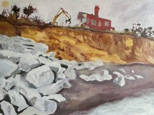Red House Thorpeness 20.10 ITV News Anglia painting by Claire Cansick