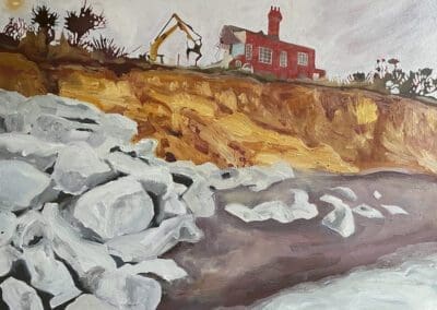 Red House Thorpeness 20.10 ITV News Anglia painting by Claire Cansick