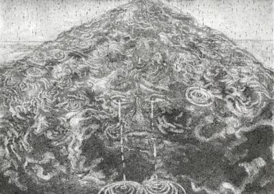 Tomorrow's Sorrow wave drawing by Claire Cansick